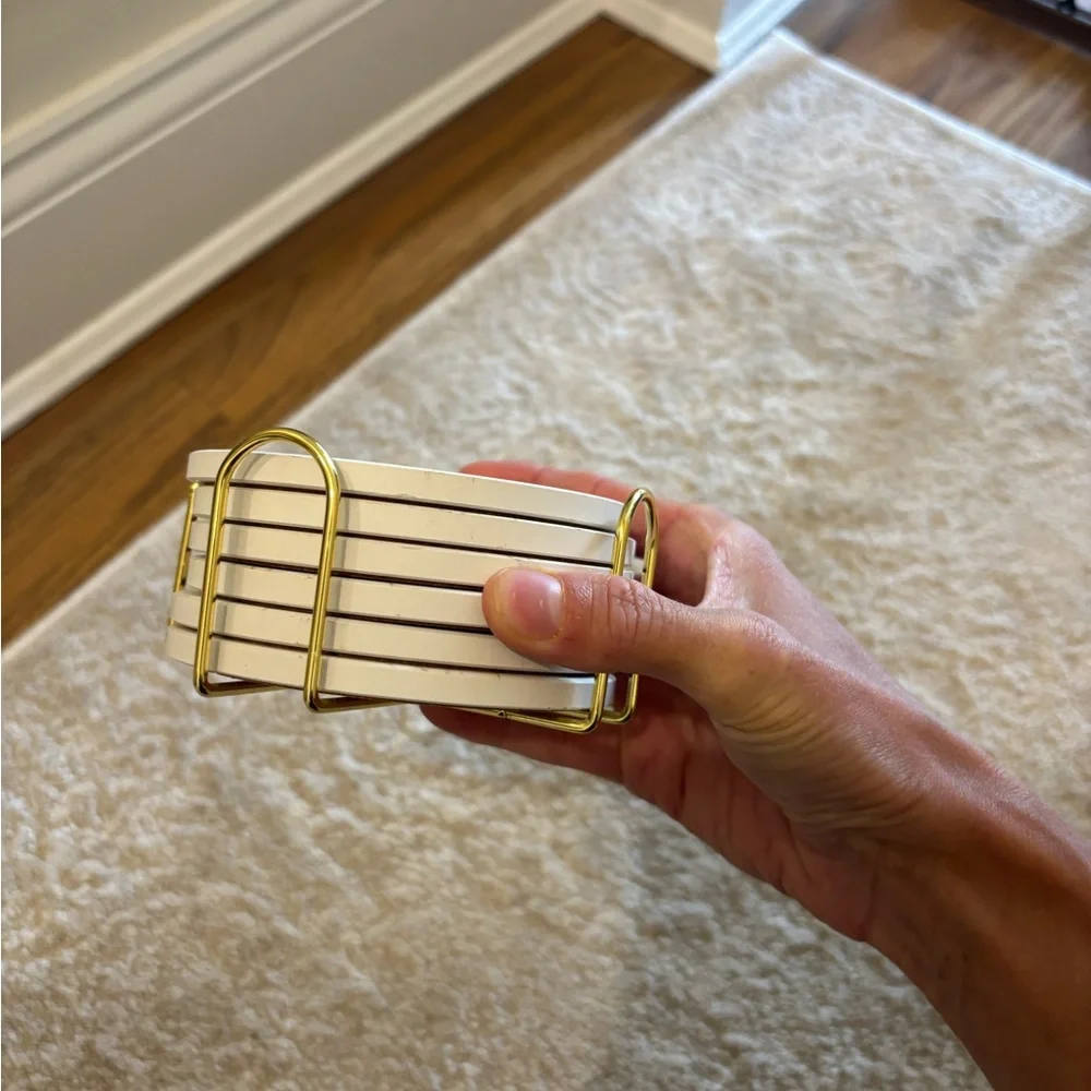 Amazon marble coasters with gold holder I never used them